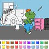 Play Color Games - Car Garage Dinosaurs