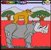 Play rhino monkey coloring game