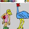 Play ostrich coloring game