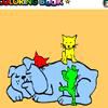 Play dog and cat coloring game