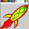 Play space craft coloring game
