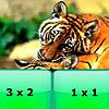 Play Tiger family multiplication puzzle