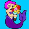 Play Mermaid Flowers Coloring