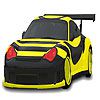 Play Fast striped car coloring