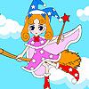 Play Cute witch coloring