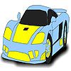 Play Fast blue car coloring