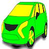 Play Bright green car coloring
