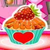 Play Orange Glazed Strawberry Cupcakes