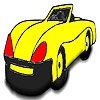 Yellow open top  car coloring