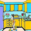 Play Housewife in the kitchen coloring