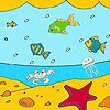 Play Big ocean and fishes coloring