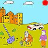 Play Farmer and child coloring
