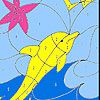 Play Small fishes  and dolphin coloring