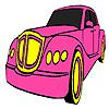 Play Classic pink car coloring