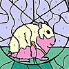 Mouse  in the cage coloring