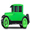 Historic green car coloring