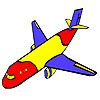 Play Big colorful airplane coloring