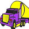 Play Big purple lorry coloring