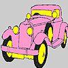 Play Pink historic car coloring
