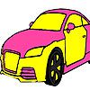 Grand pink  car coloring