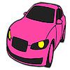 Play Pink classic car coloring
