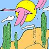 Pink storks coloring