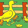 Play Duckie in the farm coloring