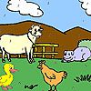 Funny farm animals coloring