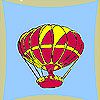 Flying balloon coloring