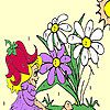 Play Sweet fairy and blossoms coloring