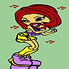 Play Cheerful girl coloring