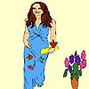 Play Helen flower prom coloring