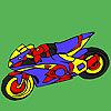 Play Fascinating motorbike coloring
