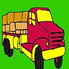 Play Truck loaded with hay coloring