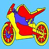 Play Red race motorcycle coloring