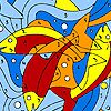 Play Orange fishes coloring
