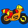 Small colorful motorbike coloring