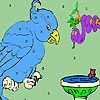 Blue parrot and friends coloring