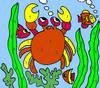 Play Crab in the sea coloring