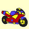 Fast city motorcycle coloring