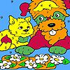 Play Puppy and kitty coloring