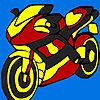 Fast cross motorbike coloring