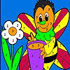 Alone honey bee coloring
