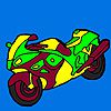 New and fast motorbike coloring