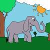 Play Beautiful Elephant Coloring