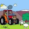 Play Cute Tractor Coloring