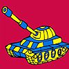Modern military tank car coloring