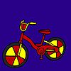 Colorful handmade bike coloring