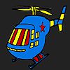 Blue hot helicopter coloring
