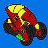 Play Futuristic flower car coloring